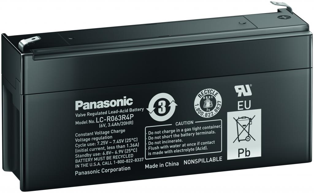 LC-R063R4P Panasonic servicefr. AGM lead acid battery 