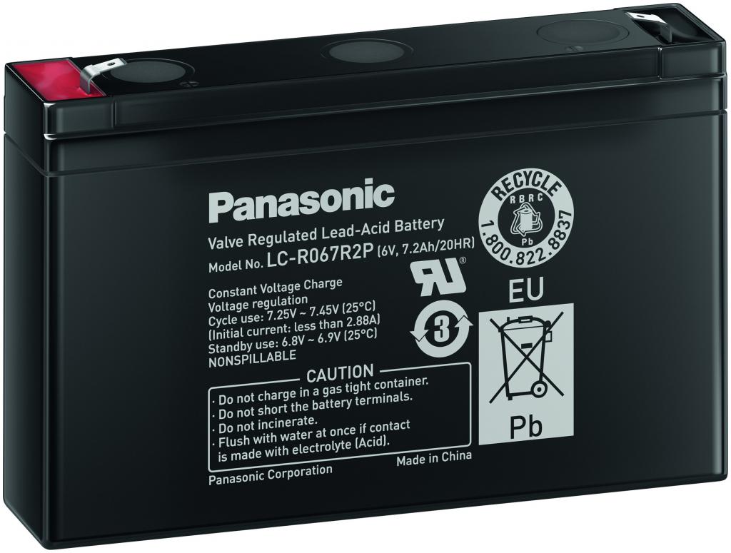 LC-R067R2P Panasonic maintenance-free AGM lead acid battery 