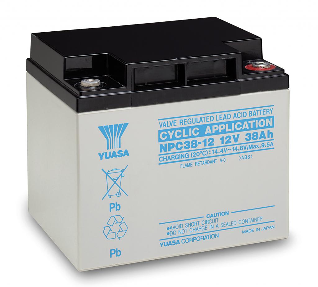 NPC38-12I Yuasa servicefr. AGM lead acid battery 