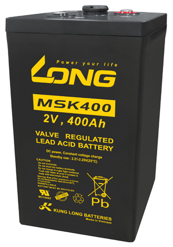 WP-MSK400-M Kung Long maintenance-free AGM lead battery 