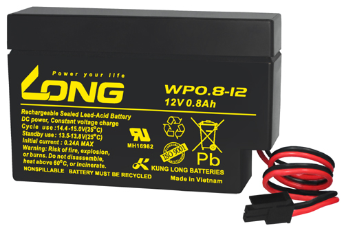 WP0.8-12H Kung Long wartungsfr. AGM Bleibatterie 