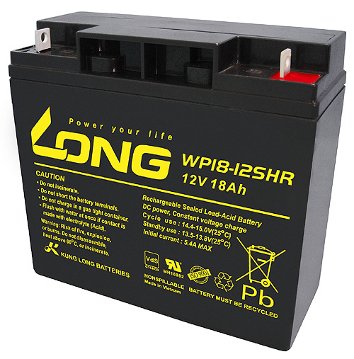 WP18-12SHR-M Kung Long maintenancefr. AGM lead acid battery 