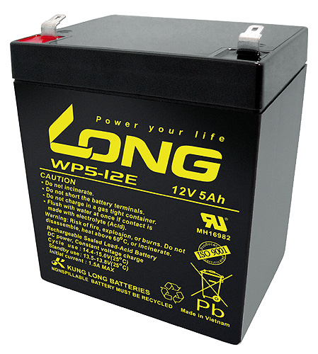 WP5-12E-M/F2 Kung Long maintenancefr. AGM lead acid battery 