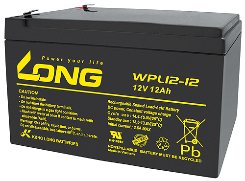 WPL12-12-M Kung Long maintenance free AGM Lead Battery 