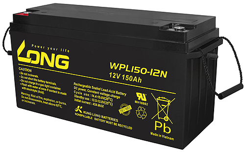 WPL150-12N-M Kung Long wartungsfr. AGM Bleibatterie 