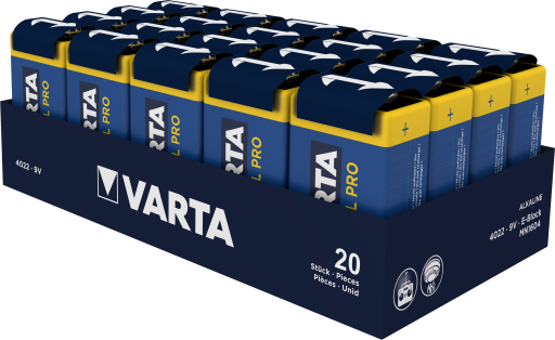 6LR61 VARTA INDUSTRIAL 20ER Varta Alkali-Mangan Batterie 