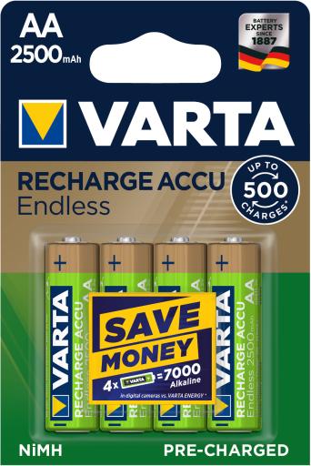 HR-AA/2500/4BP VARTA Recharge Accu Endless Varta 56686 