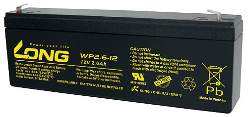 WP2.6-12-M/F1 Kung Long wartungsfr. AGM Bleibatterie 