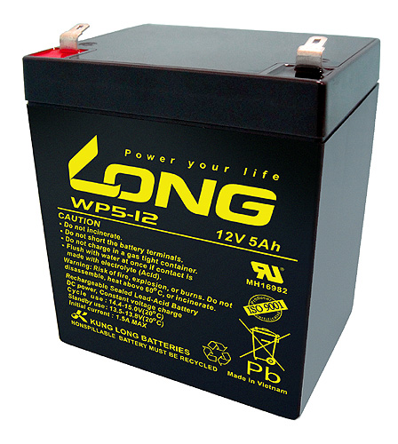 WP5-12-M/F1 Kung Long servicefr. AGM lead acid battery 